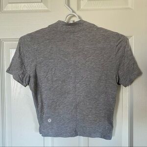 Lululemon Grey baby tee mock neck